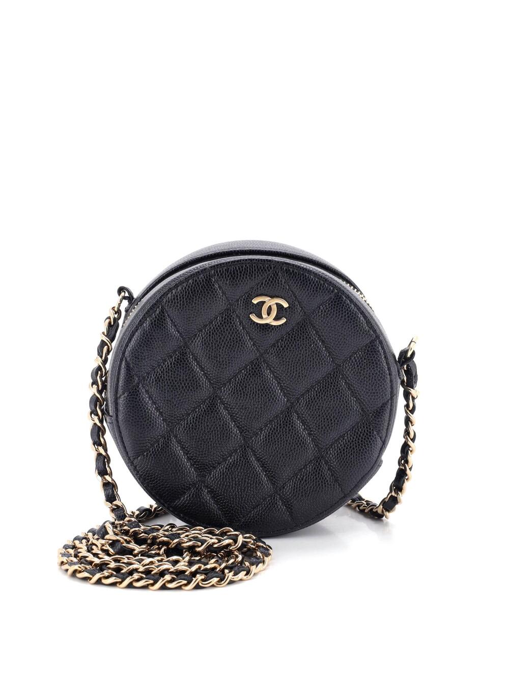 Chanel Round Clutch With Chain Quilted #287566C21B